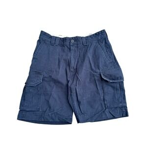 Vintage Polo Ralph Lauren Cargo Shorts Navy Blue Size 35 Military Fatigue